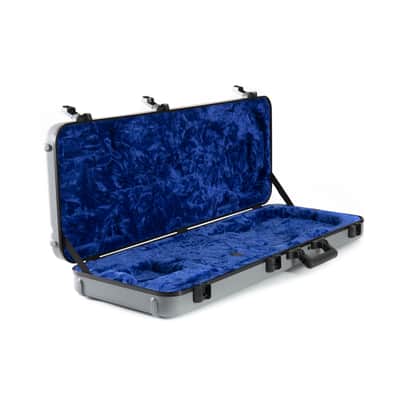 Fender Deluxe Molded Case Strat/Tele Silver/Blue - Case for electric guitars image 5