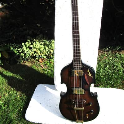 Apollo Violin Bass Guitar, Early 70's, Japan, Matsumoku Factory, Scroll Headstock image 1