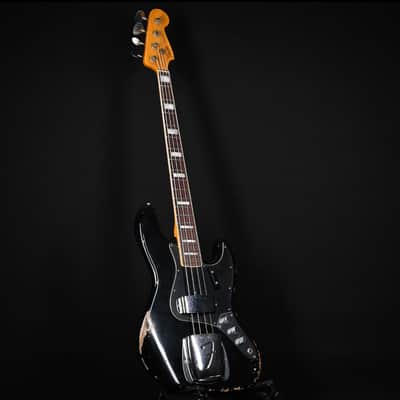 2024 Fender Custom Shop LTD ’64 Jazz Bass Heavy Relic *VIDEO* | Aged Black | Ash Body | Block Inlays image 6
