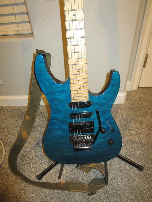 ESP LTD MH-103 QM 2008 - 2018 - See Thru Blue image 1