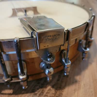 Lyon & Healy F Style 4 String Open Back Tenor Banjo Birds Eye Maple Un Cleaned But Solid image 3