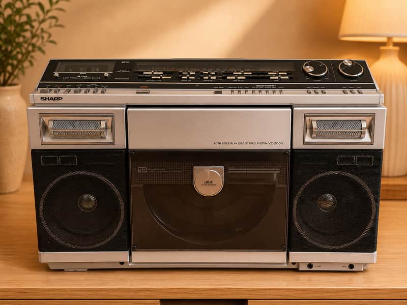 Sharp VZ-2000 Super Rare Vintage 1980 Vinyl Cassette Boombox Serviced Warranty image 1