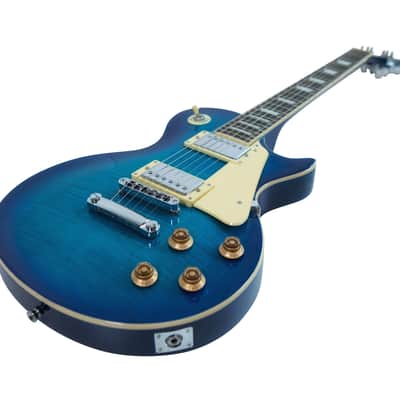 Electric Guitar Les Paul Shape Blue Sunburst Right Handed LP Clearance Deal Limited Offer Bargain image 2