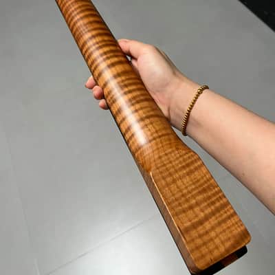 AAAAA Tele Ebony Fretboard Roasted flame Maple Electric Guitar Neck Radius 12inch Round stainless steel 22 frets hole 10mm Radius: 12 inches image 10
