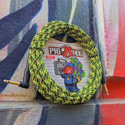 Pig Hog "Yellow Graffiti" Instrument Cable, 10ft Right Angle PCH10GYWR image 4