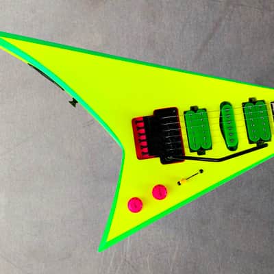 USA Jackson Custom Shop "Jewel" RHOADS HSH | neon yellow / green bevel image 1
