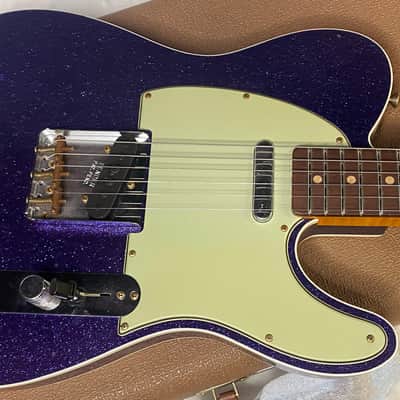 NEW! Fender Custom Shop Flamethrower Telecaster Custom - Journeyman Relic - Modern Specs - Texas Special Pick-Ups - AAAA Flamed Neck - Purple Sparkle - Authorized Dealer - 7.6lbs - G06941 image 3