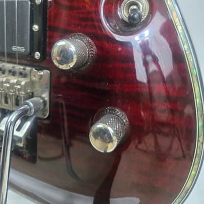 DBZ Barchetta Eminence series Floyd Rose flame Maple top translucent black cherries 7.5 lb 2011 - Translucent black cherry image 9