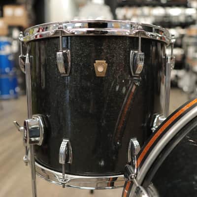 Pre-Owned Ludwig Classic Maple "El Camino" 3-Piece Shell Pack 12/14/20 (Black Sparkle With Gold Sparkle Accents) image 10