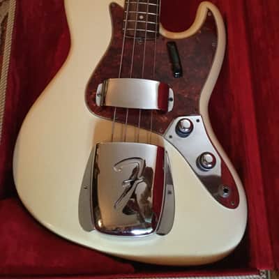 Fender Concentric Knob, Stack Pot 1961 JAZZ BASS Olympic white matching Headstock 6/61 on bottom of neck image 2