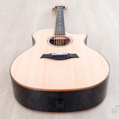 2023 Taylor Custom Grand Auditorium Acoustic Electric Guitar Trans Black w/ Lutz Spruce + Flame Maple image 12