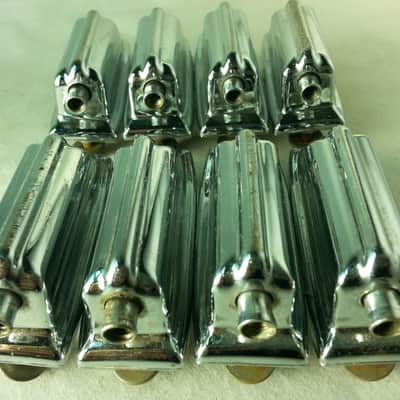 *Rogers 8x Beavertail Bass Drum Lugs Chrome Cleveland Holiday Powertone Gen1 60s image 1