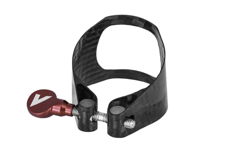 Vandoren CARBON FIBER Alto Saxophone Ligature & Plastic Cap-LC87REP - Red Screw image 1