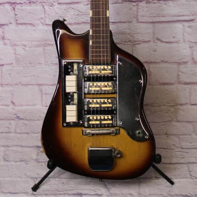 👀Vintage 1960s Zimgar Teisco SS-4L - Rare 4 Pickup Ry Cooder Gold Foil image 1