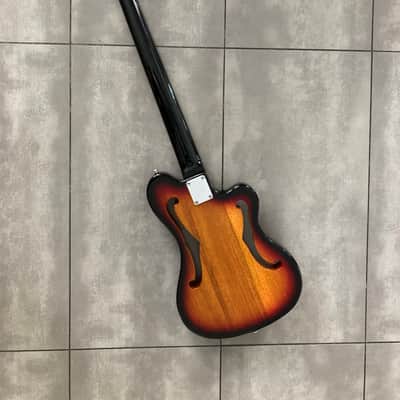 2022 Eastwood EUB-1 fretless Bass Left Handed Lefty sunburst *like new* image 4