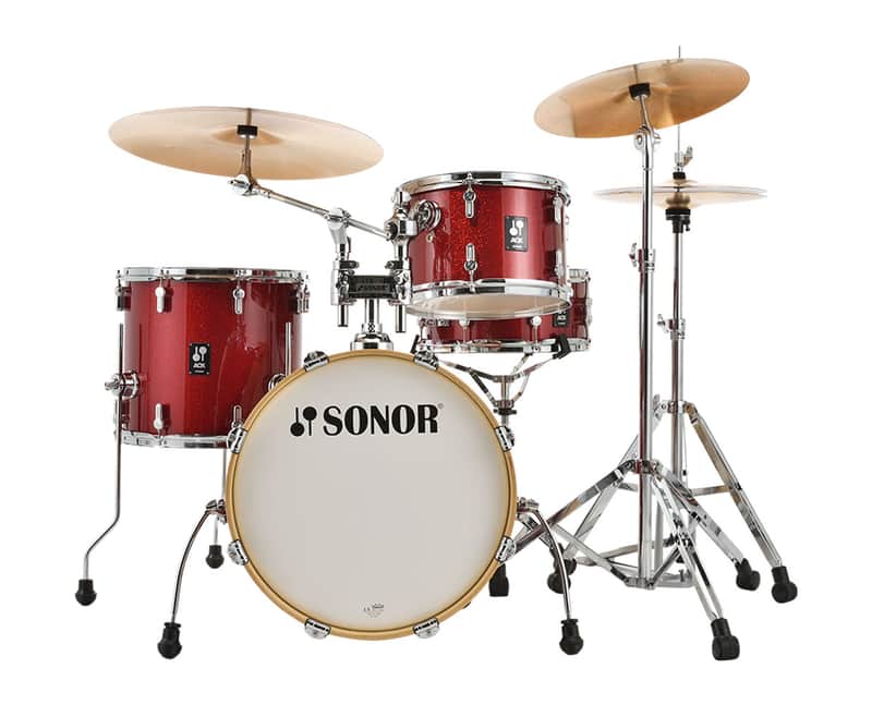 Sonor AQX Jazz 4-pc Shell Pack w/ 18" Kick - Red Moon Sparkle image 1