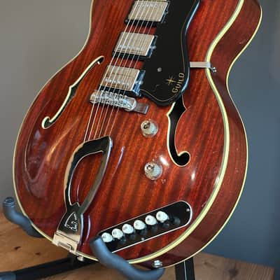 1962 GUILD SF-350 Stratford Starfire in Incredibly Rare All-Mahogany Cherry Finish image 3