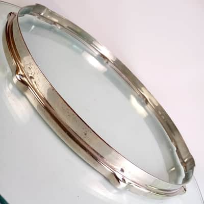 Leedy 15"Stick-Chopper Nickel-Brass NOB Broadway Snare Drum Resonant Rim/Hoop20s image 5