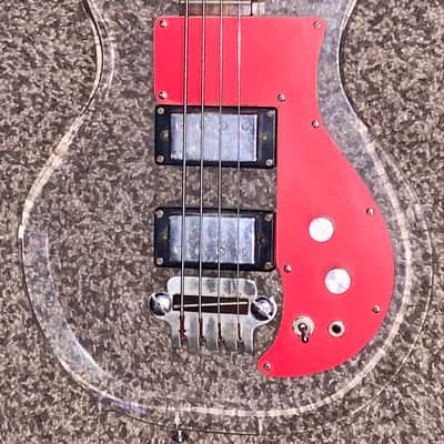 Vintage 1960’s Conrad acrylic electric Bass Guitar made in japan image 4