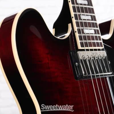 Gibson ES-335 Figured Semi-hollowbody Electric Guitar - Blood Moon Burst (ES35F00MNNHd2) image 3