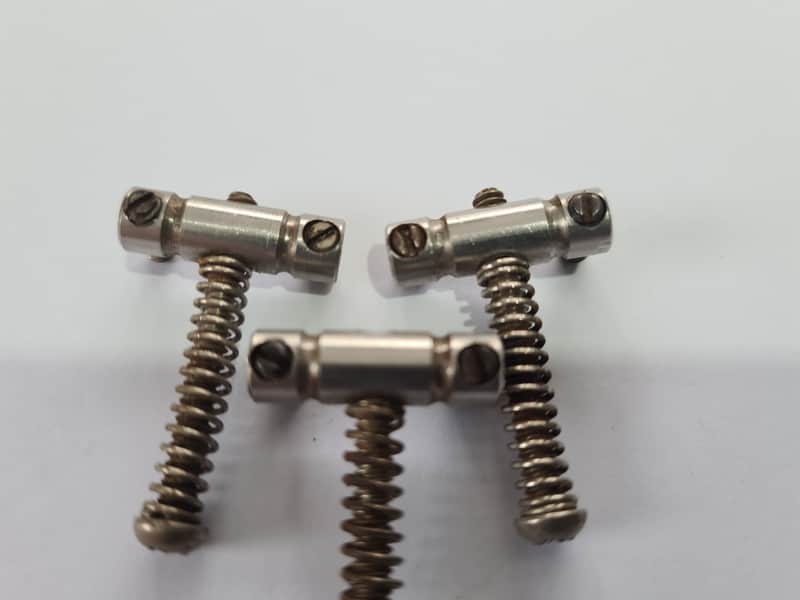 Original 1968 Vintage Fender Telecaster bridge saddles - Barrel type image 1