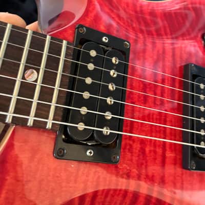 PRS McCarty 1999 - Scarlet Red raspberry flame top electric guitar with case image 13