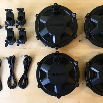 NEW -4 PACK- Alesis Nitro 8 Inch SINGLE-ZONE Mesh Tom Pad Expansion- 8" Drum, Clamp, Cable - DMPad image 2