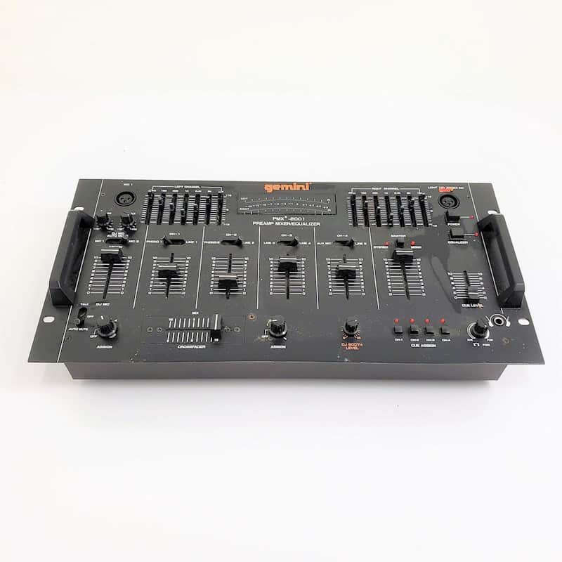 Old School Gemini PMX-2001 4 Channel DJ Preamp/Mixer/Equalizer