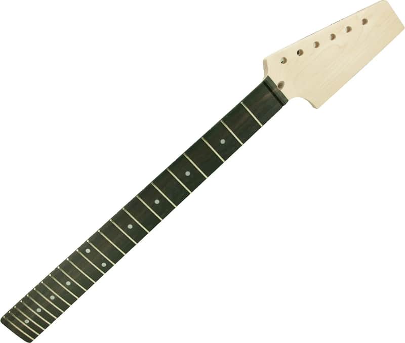 WD Pre-Drilled Paddle Headstock 22 Fret Neck For Fender Telecaster 22 Fret Neck Pocket Ebony image 1