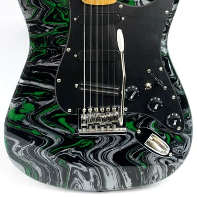 Custom Swirl Painted and Upgraded Arbor Strat Style Electric Guitar image 1