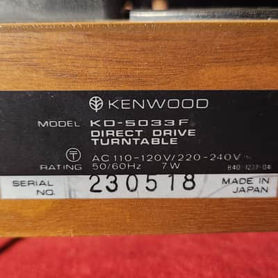 Kenwood KD-5033 Direct Drive Turntable Wood Finish New Cartridge And Needle-Local Pick Up Only image 11