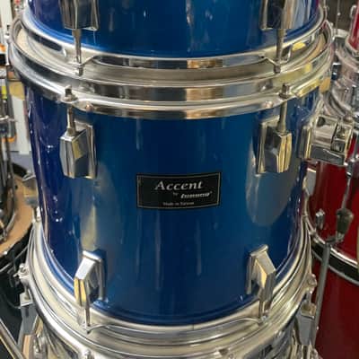 Ludwig Accent / Tama 5pc. Kit w/Hardware, Cymbals - Blue image 5