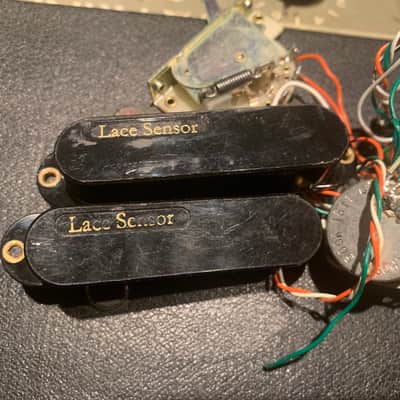 Lace Sensor RED/RED (Humbucker) + Gold (Single Coil) Wiring Harness+Pick Guard Assembly image 2