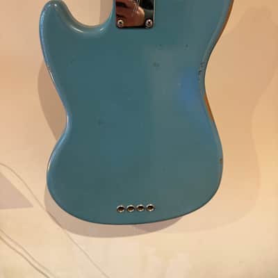 Fender JMJ Road Worn Signature Mustang Bass Faded Daphne Blue image 3