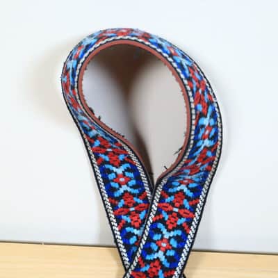 Vintage Ace Embroidered Guitar Strap Red White Blue Strap Clapton Hendrix image 10