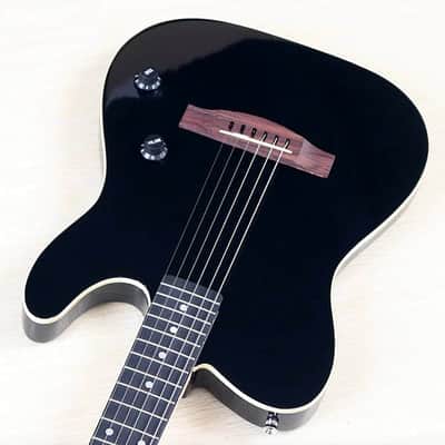 Black 39 Inch Silent Acoustic Electric Guitar, Spruce Top Body, Okoume Wood Neck, 22 Frets image 3