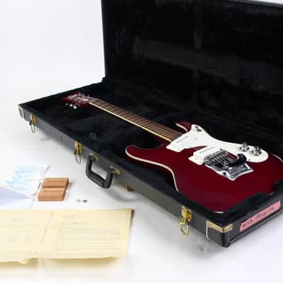 1988 Mosrite USA Semie Moseley Signed V63 Model Ruby Dust Rare SET-NECK Side Jack Model MINTY w Paperwork! image 3