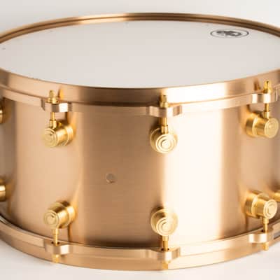 DW DRVZ0714STZ Limited MFG Snare Drum True Cast Bronze and Hardware 14x7" image 5