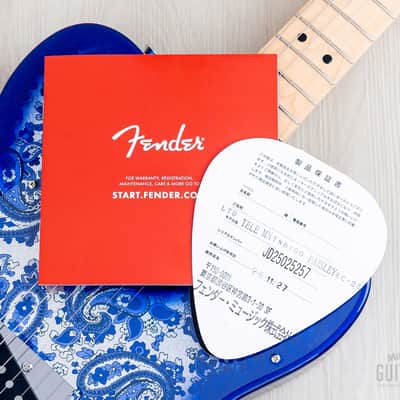 2025 Fender Limited Telecaster Indigo Paisley, Mint w/ Hangtags, Japan MIJ image 16
