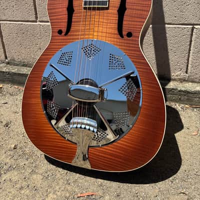National Reso-Phonic TROJAN Prototype 2026 Figured Maple 14 Fret - IN STOCK NOW! image 1