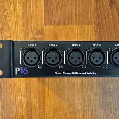 ART P16 Rackmount 16-Channel Balanced XLR Patchbay - Black (Unit B) image 1