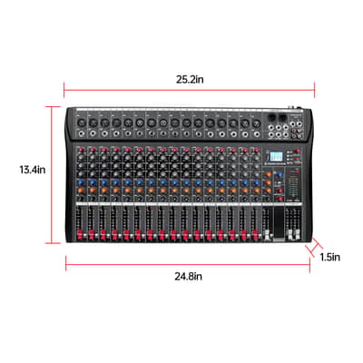 Cxxss Digital 16-Channel Mixer Sound Board Console Wireless Live Studio Audio Mixer Power Mixing USB (110V-220V) image 4