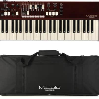 Hammond M-Solo Portable Organ with Gig Bag - Burgundy image 1