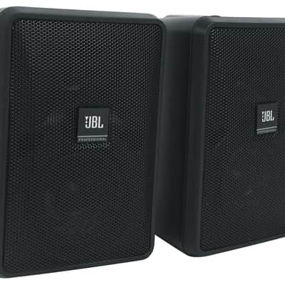 2 JBL Control 23-1 3" Indoor/Outdoor 70v Commercial Wall Mount Speakers in Black image 1