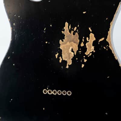 Fender Custom Shop '52 Telecaster Maple Neck Heavy Relic - Aged Black image 10