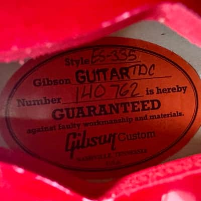2025 Gibson Custom 1961 ES-335 Reissue Sixties Cherry 7 lb 10 oz image 10