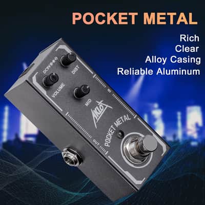 Pocket Metal Guitar Pedal, AKLOT Electric Effects Pedals Distortion Sounds Mini Single Type DC 9V True Bypass image 8