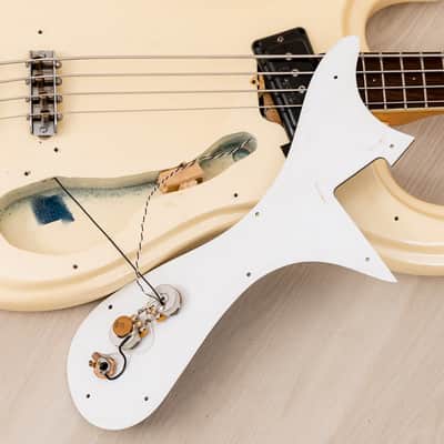 1966 Mosrite Ventures Model Bass Pearl White w/ Case, USA-Made Bakersfield image 18