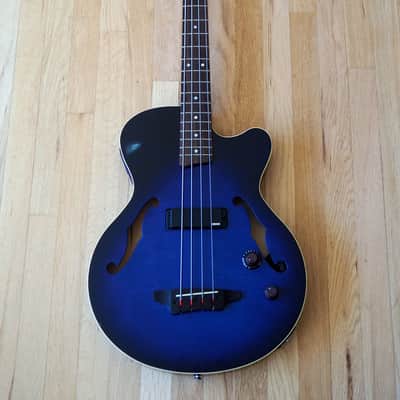 Yamaha BEX4 Hollowbody Acoustic Electric Bass Guitar w/ Piezo Pickup & Hardshell Coffin Case image 2