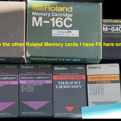 Roland  M-64c & Roland M-16c Super JX Sequencer Data 1.0 Memory Cartridge for Super JX pair of cartridges. image 5